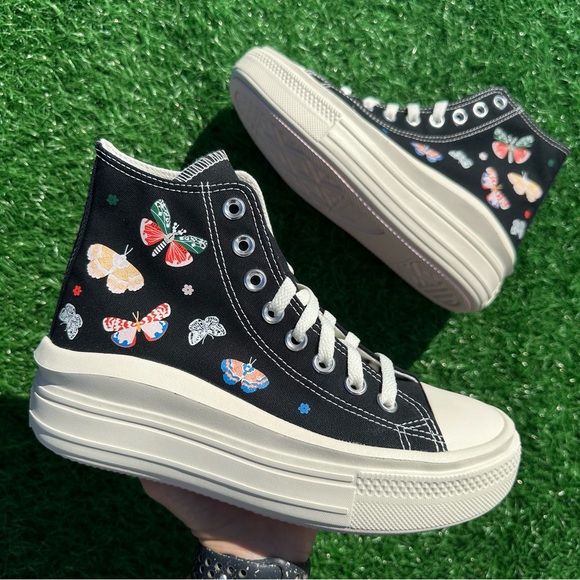 Converse Chuck Taylor All Star Move High Top Butterfly Wings - Picture 2 of 14